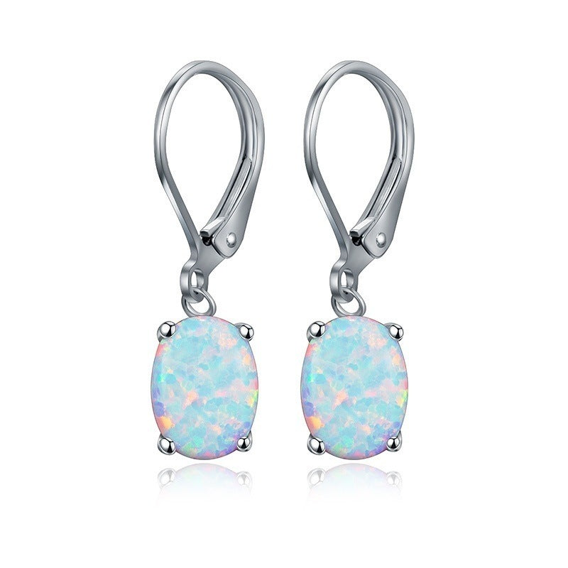 OMNI™ Four-claw Oval Opal Earrings