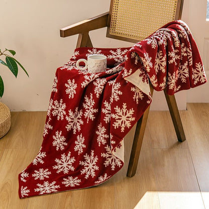 OMNI™ Red and White Christmas Themed Blanket