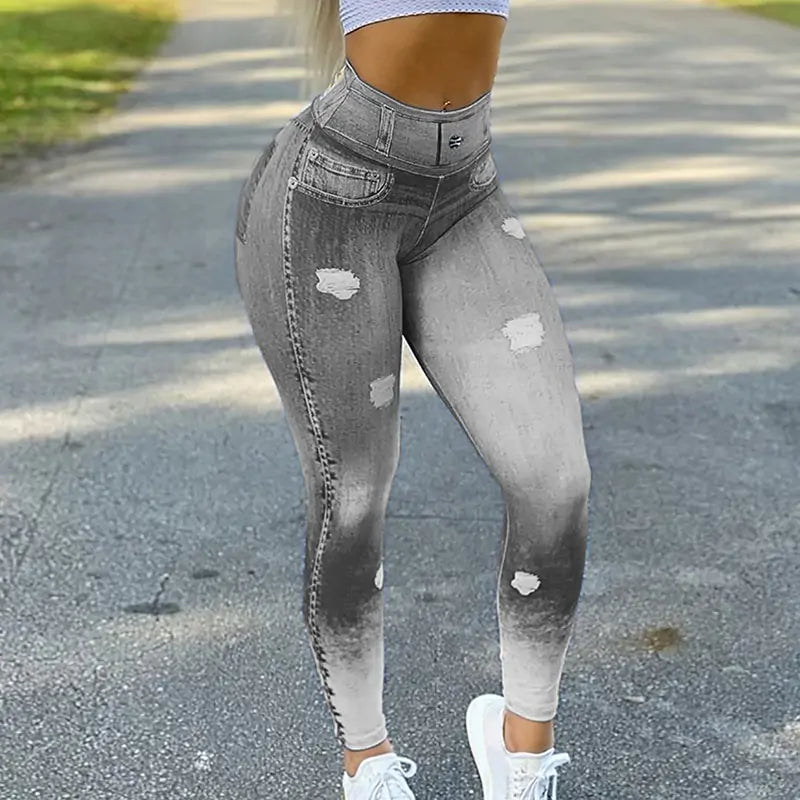 OMNI™ Faux Denim Jean Leggings