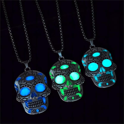 OMNI™ Halloween Luminous Skull Necklace