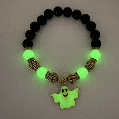 OMNI™ Halloween Pumpkin Head Beaded Luminous Bracelet