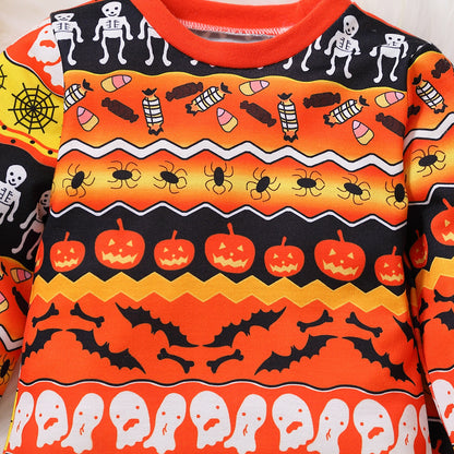 OMNI™ Pumpkin Printed Halloween Kids Pajamas Set