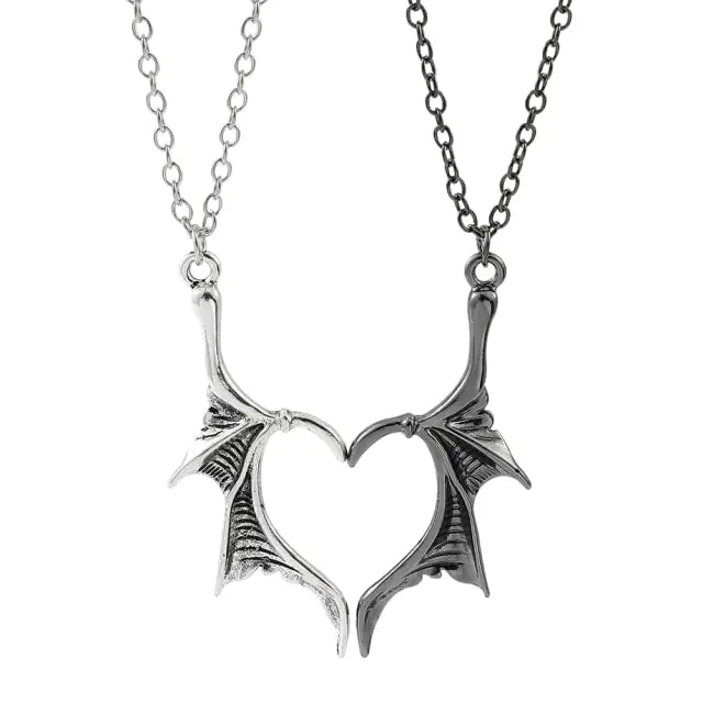 OMNI™ Dragon Wing Heart Couples Necklace