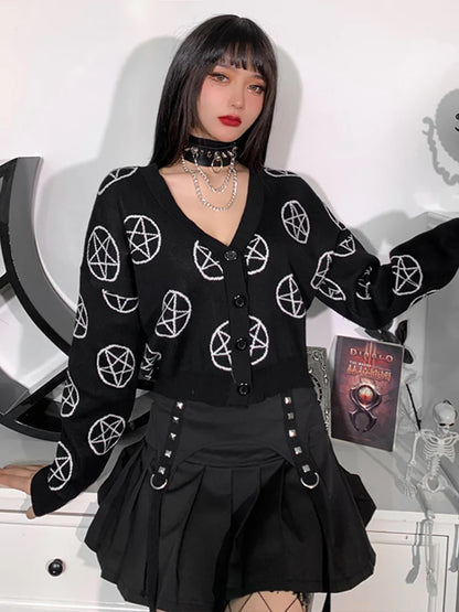 OMNI™ Gothic Pentagram Cardigan