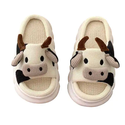 OMNI™ Cartoon Cow Plush Slippers