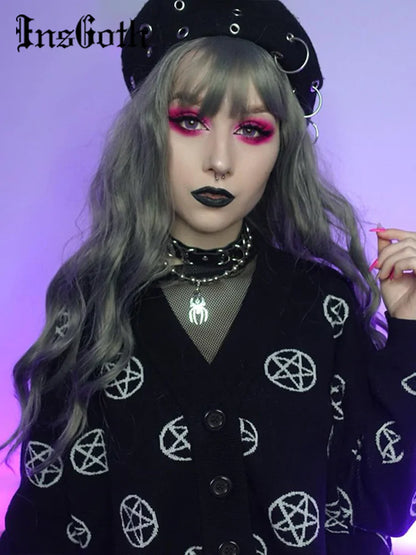 OMNI™ Gothic Pentagram Cardigan