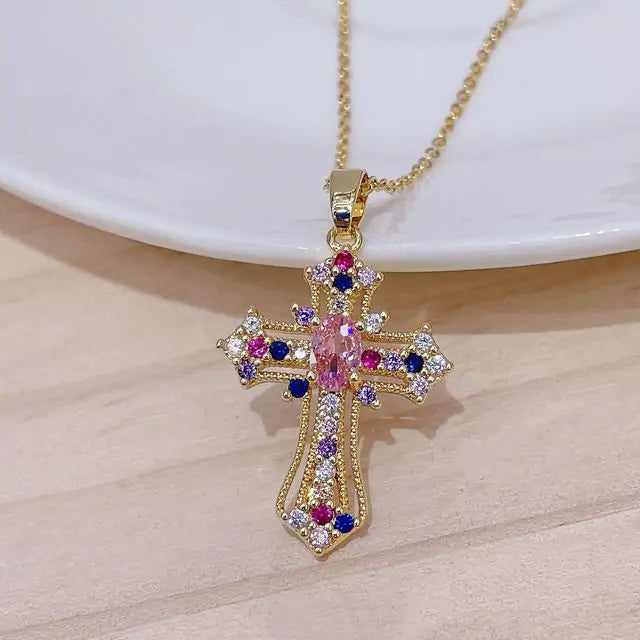 OMNI™ Luxury Zircon Cross Pendant Necklace