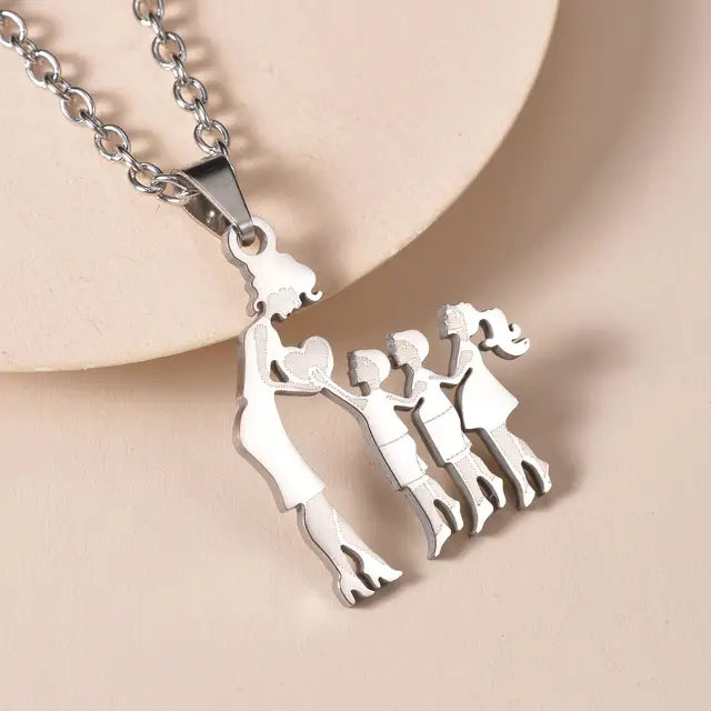 OMNI™ Family Silver Pendant Necklace