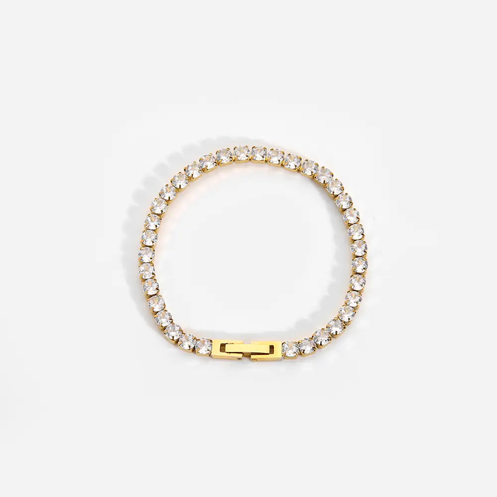 OMNI™ 18K Gold Plated Stainless Steel Zircon Bracelet