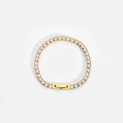 OMNI™ 18K Gold Plated Stainless Steel Zircon Bracelet