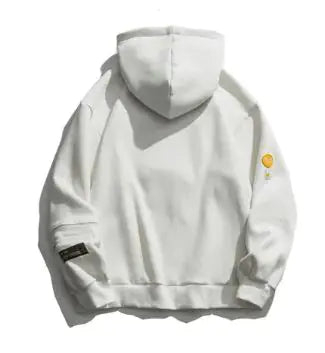 OMNI™ Smiley Face Patchwork Hooded Sweatshirt