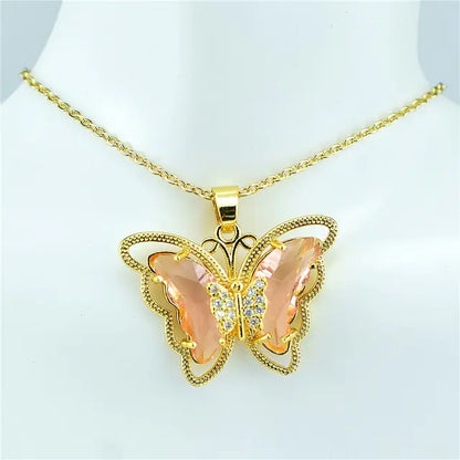 OMNI™ Crystal Glass Butterfly Necklace