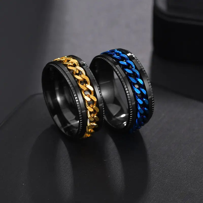 OMNI™ Titanium Stainless Steel Men's Rotating Ring