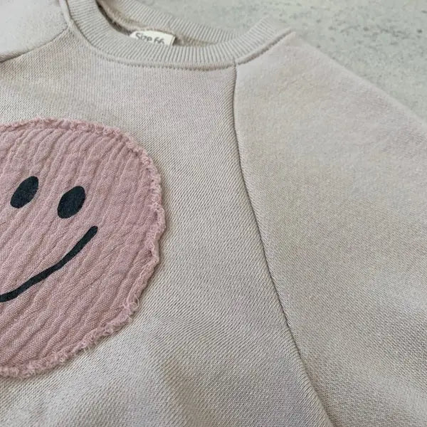 OMNI™ Smiley Face Sweatshirt Baby Romper