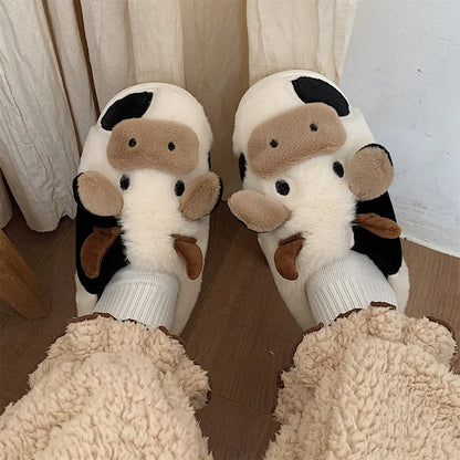 OMNI™ Cow Plush Animal Slippers