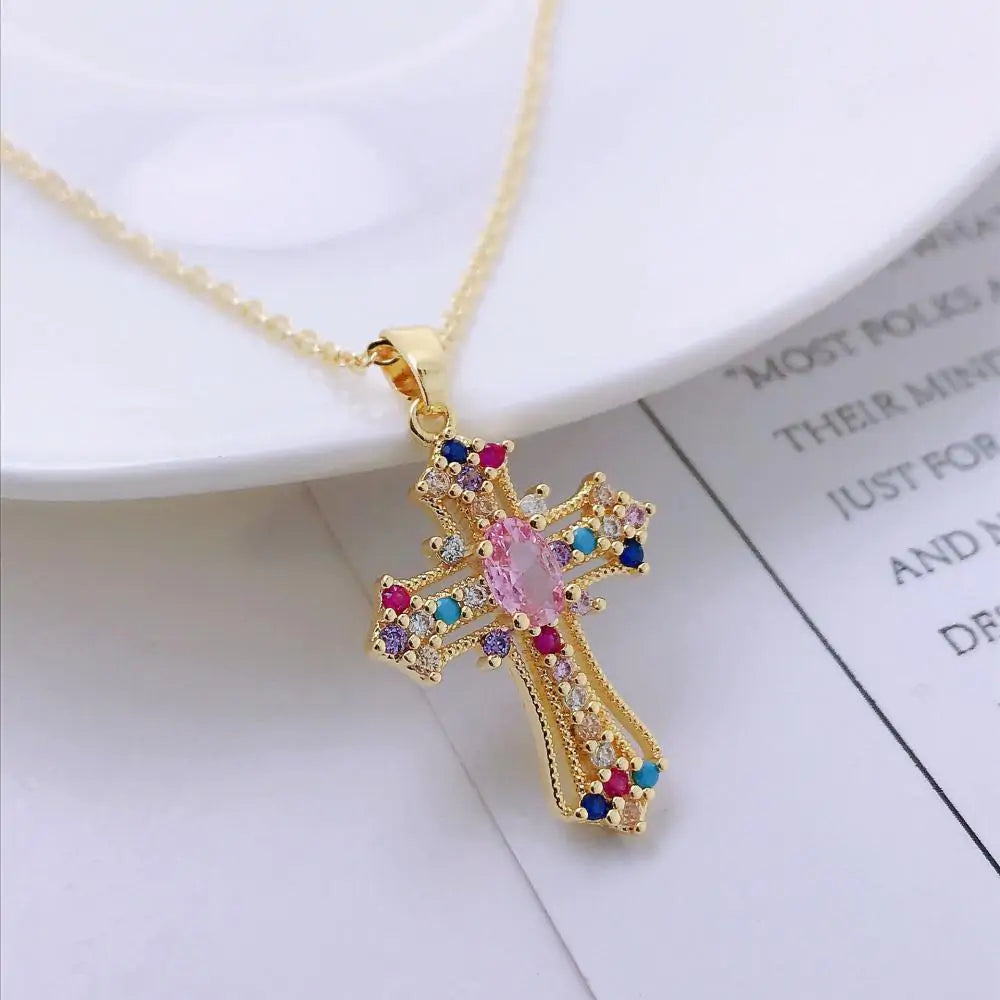 OMNI™ Luxury Zircon Cross Pendant Necklace