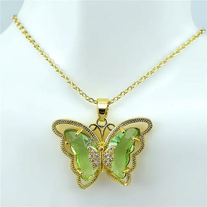 OMNI™ Crystal Glass Butterfly Necklace