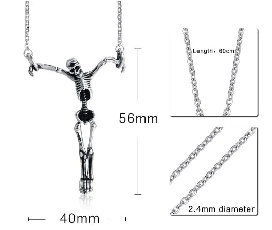 OMNI™ Crucified Skeleton Pendant Necklace