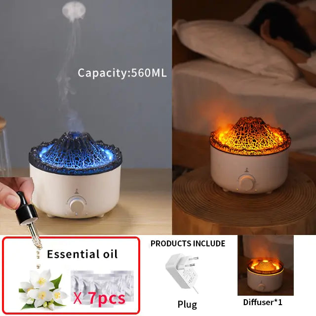 OMNI™ Essential Oil Diffuser and Air Humidifier with Smoke Ring Night Lamp