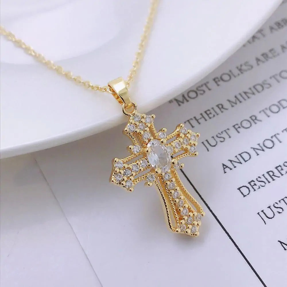 OMNI™ Luxury Zircon Cross Pendant Necklace