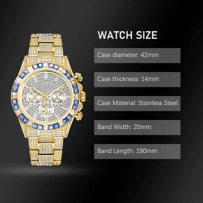 OMNI™ Waterproof Stainless Steel Luxury Gold Men's Watch