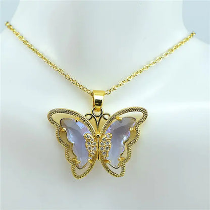 OMNI™ Crystal Glass Butterfly Necklace