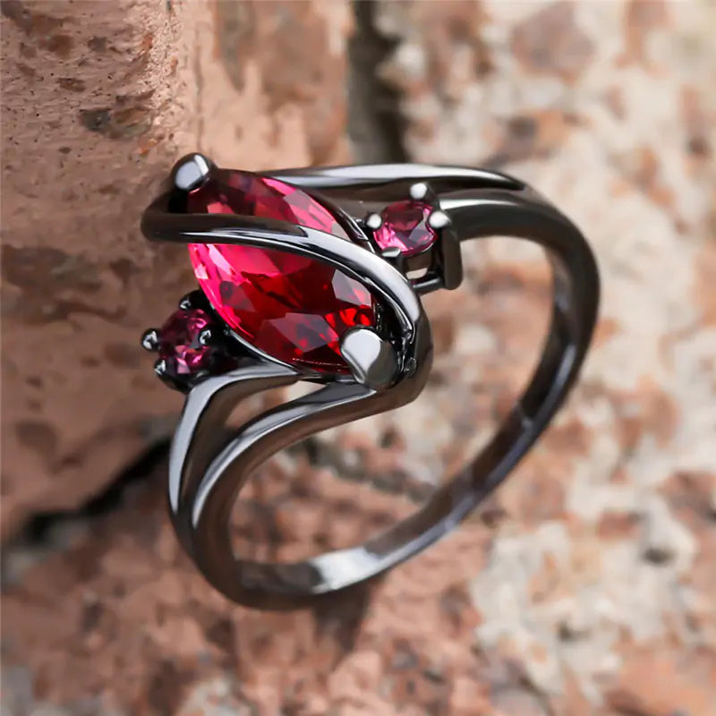 OMNI™ Red Oval Crystal Ring