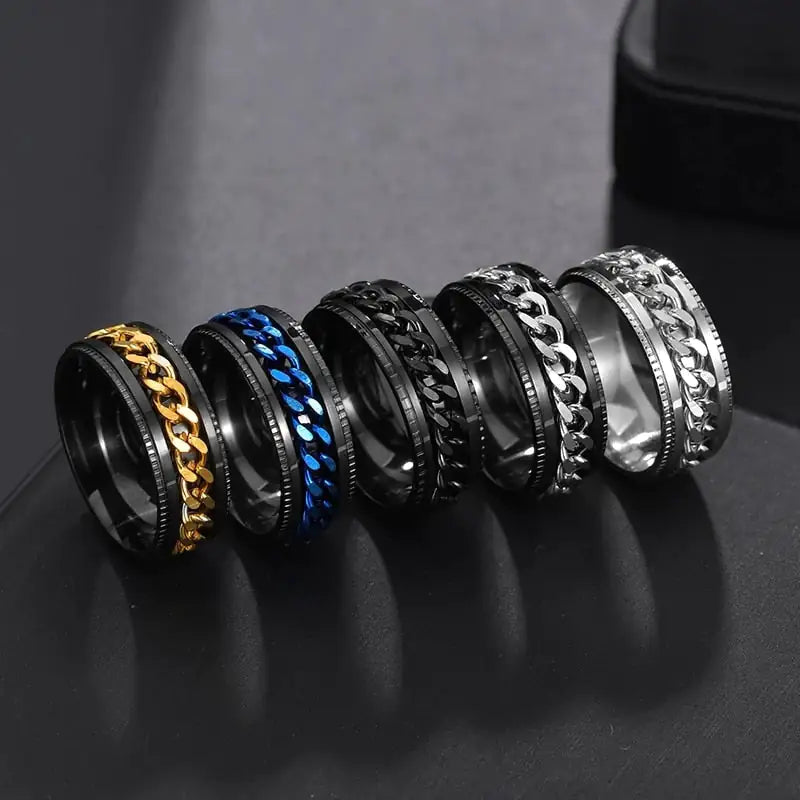 OMNI™ Titanium Stainless Steel Men's Rotating Ring