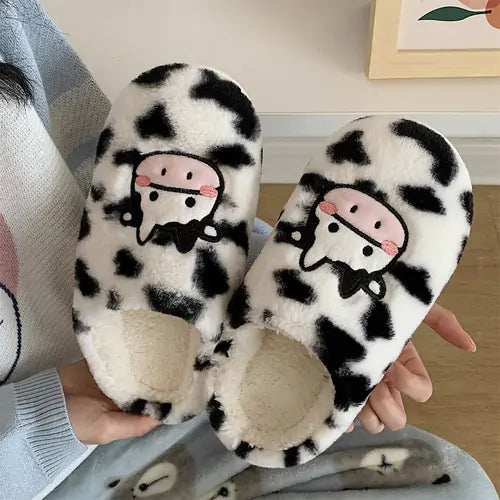 OMNI™ Cow Plush Animal Slippers