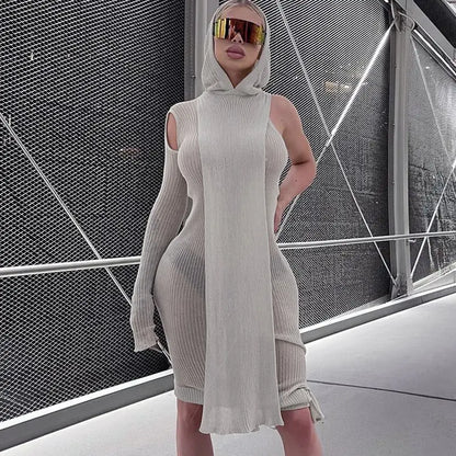 OMNI™ One Sleeve Knit Tight Dress