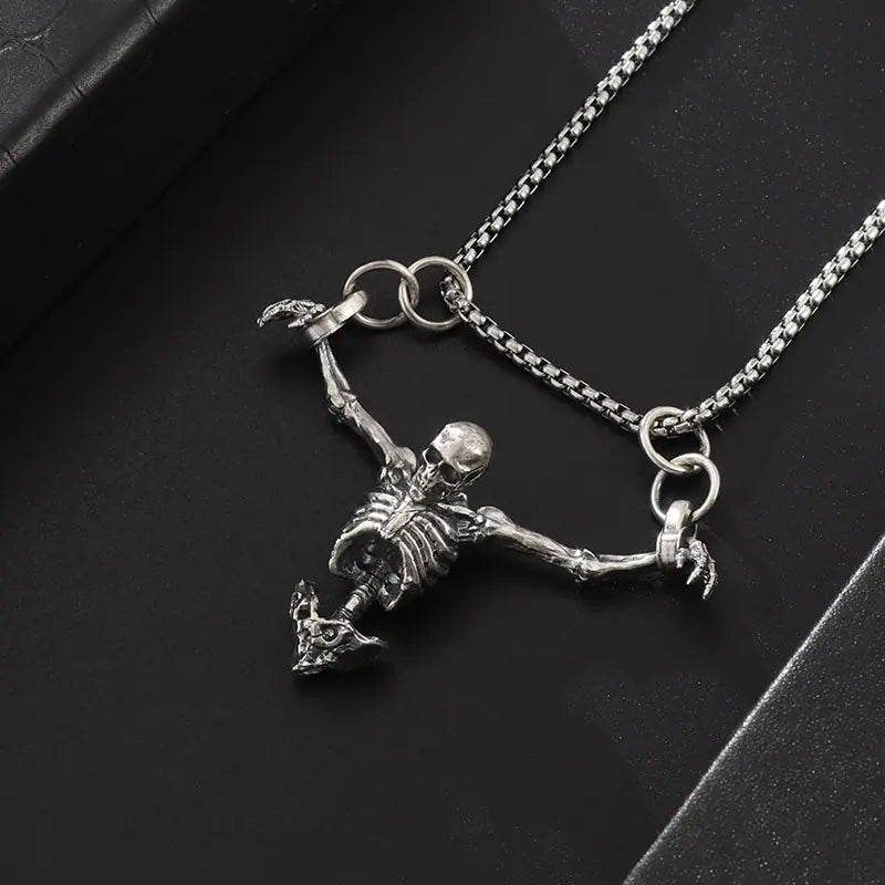 OMNI™ Crucified Skeleton Pendant Necklace