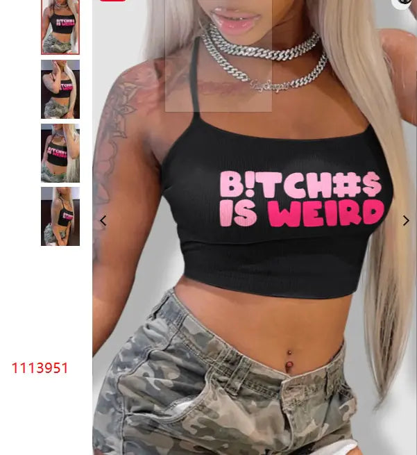 OMNI™ B!tch#s is Weird Women's Crop Top T-Shirt