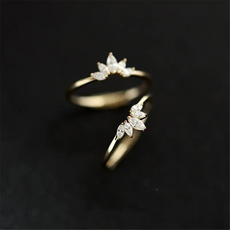 OMNI™ 925 Sterling Silver 14K Gold Plated Crown Ring