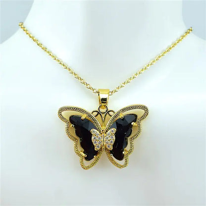 OMNI™ Crystal Glass Butterfly Necklace