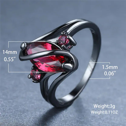 OMNI™ Red Oval Crystal Ring