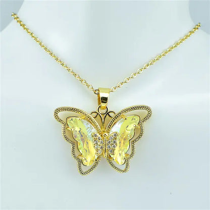 OMNI™ Crystal Glass Butterfly Necklace