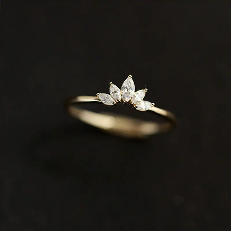 OMNI™ 925 Sterling Silver 14K Gold Plated Crown Ring