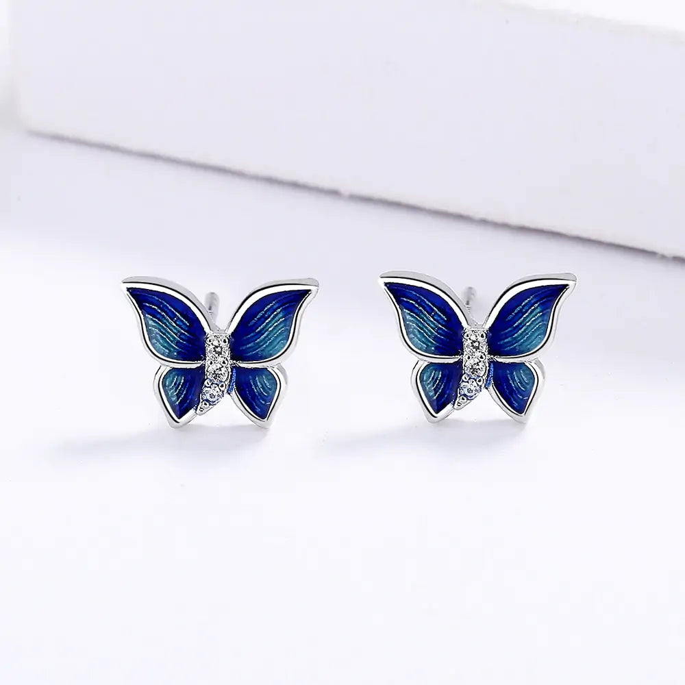 OMNI™ 925 Sterling Silver 3 Piece Blue Butterfly Necklace Set