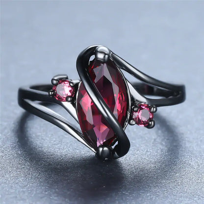 OMNI™ Red Oval Crystal Ring