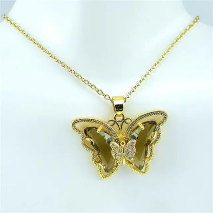 OMNI™ Crystal Glass Butterfly Necklace