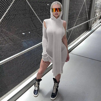 OMNI™ One Sleeve Knit Tight Dress