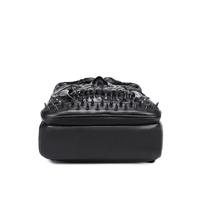 OMNI™ 3D Gothic Skull Thick Leather Large Capacity Backpack