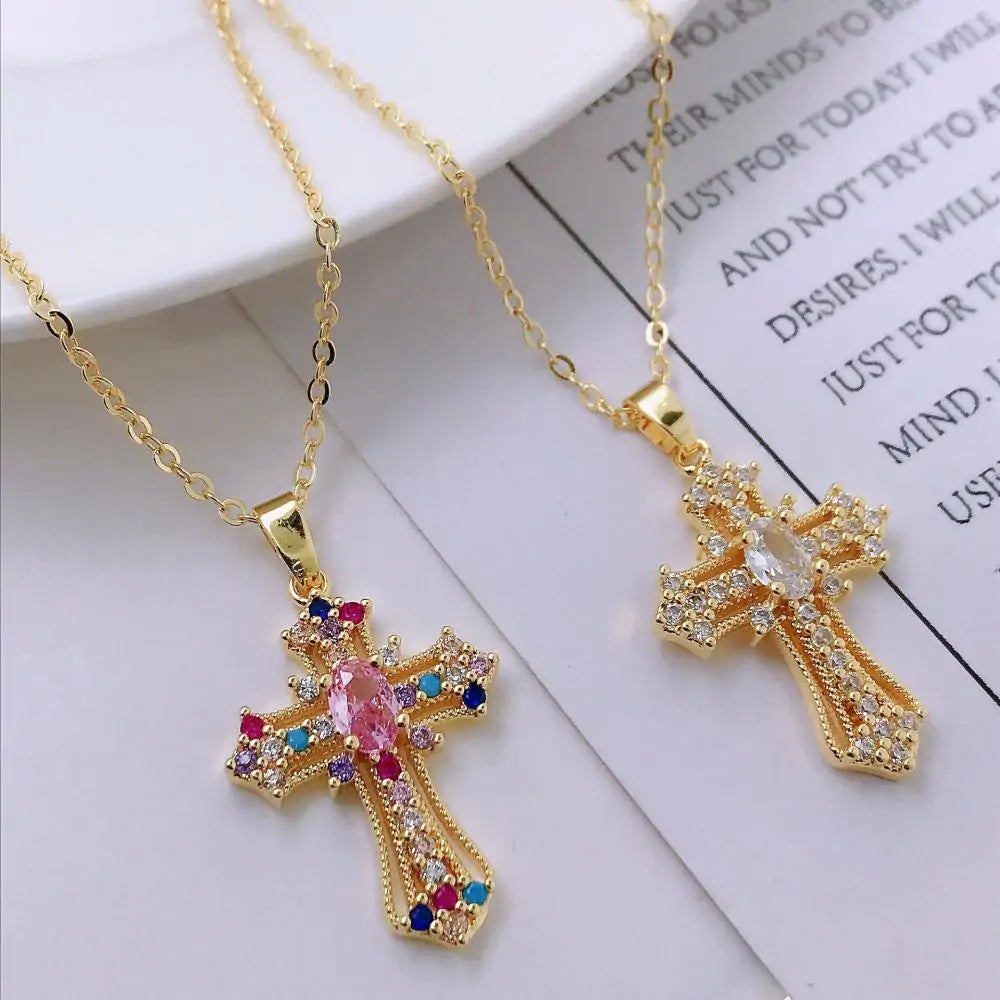 OMNI™ Luxury Zircon Cross Pendant Necklace