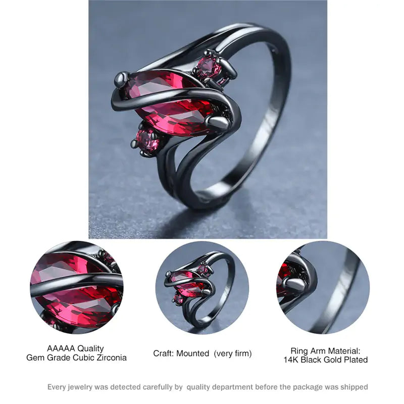 OMNI™ Red Oval Crystal Ring