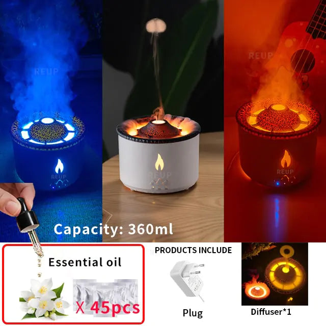 OMNI™ Essential Oil Diffuser and Air Humidifier with Smoke Ring Night Lamp