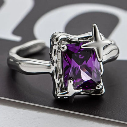 OMNI™ Purple Square Zirconia Ring