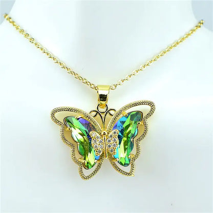 OMNI™ Crystal Glass Butterfly Necklace