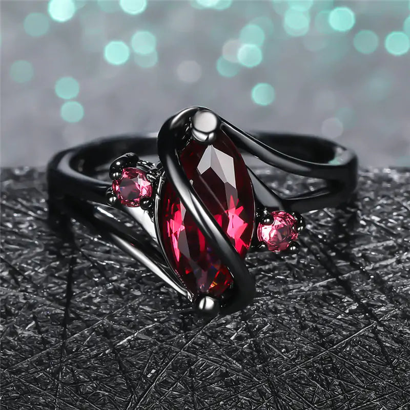 OMNI™ Red Oval Crystal Ring