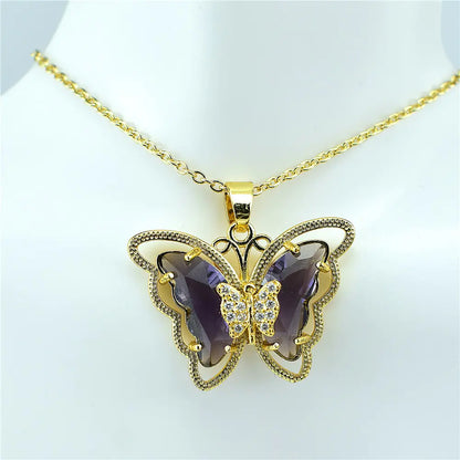 OMNI™ Crystal Glass Butterfly Necklace