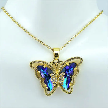 OMNI™ Crystal Glass Butterfly Necklace